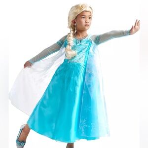 Elsa Disney frozen dress and wig size 5/6